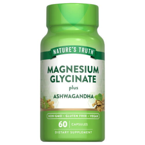 Nature's Truth Magnesium Glycinate, Plus Ashwagandha, Capsules