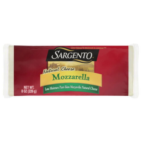 Sargento Cheese, Mozzarella, Part-Skim, Low Moisture, Natural