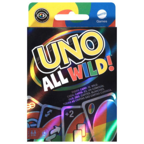 Mattel Card Game, Uno, All Wild