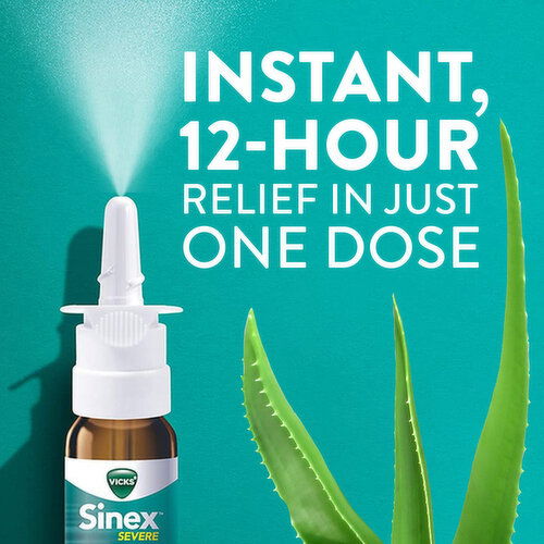 Vicks Moisturizing Vicks Sinex Severe Moisturizing Ultra Fine Nasal Mist with Aloe, Over-the-Counter Medicine, 265 Sprays