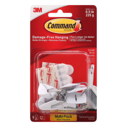 Command Wire Hooks, General Purpose, Small, Multi-Pack