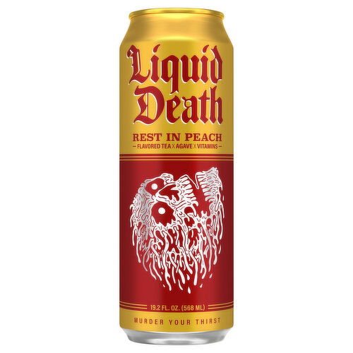 Liquid Death Rest In Peach Tea