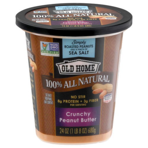 Old Home Peanut Butter, 100% All Natural, Crunchy