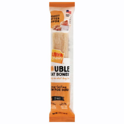 Ultra Chewy Double Peanut Butter Flavor Treat Bones