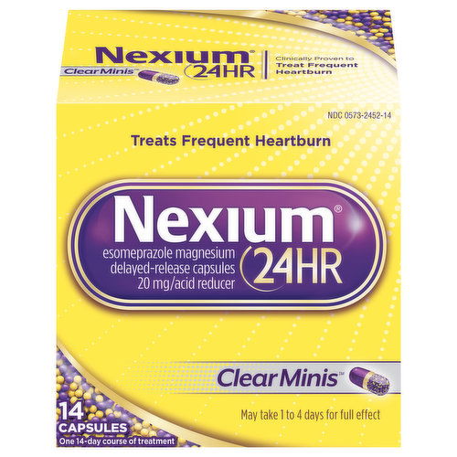 Nexium Acid Reducer, 24 Hr, 20 mg, Clear Minis, Capsules