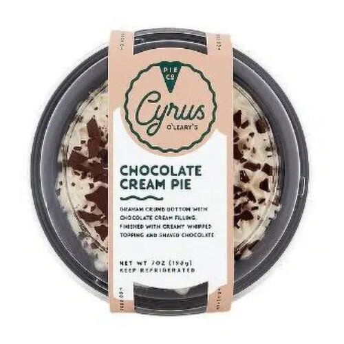 Cyrus O'Leary's Chocolate Cream Pie, 4 Inch