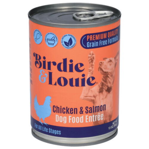 Birdie & Louie Dog Food Entree, Chicken & Salmon, For All Life Stage