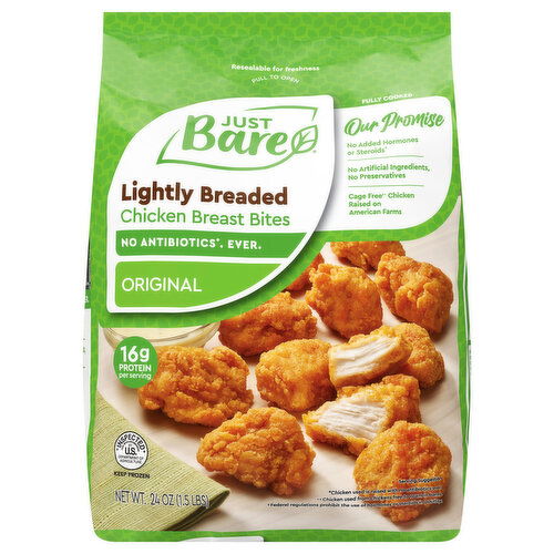 Just Bare Lightly Breaded Chicken Breast Bites