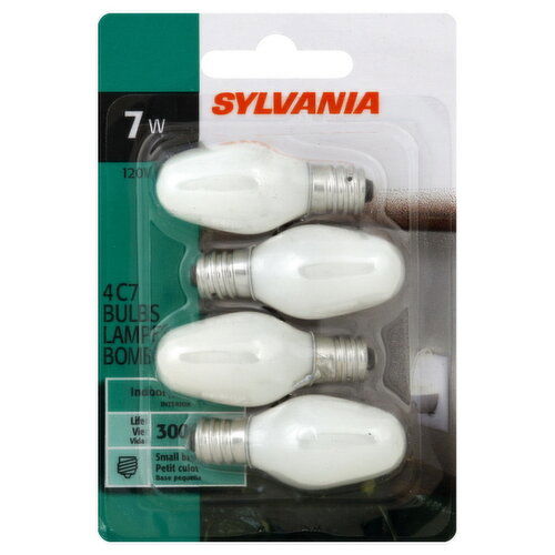 Sylvania Light Bulbs, C7, 7 Watts