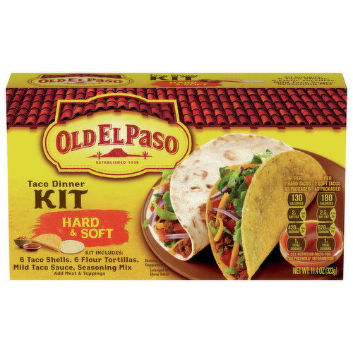 Old El Paso Taco Dinner Kit, Hard & Soft