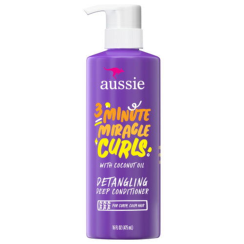 Aussie 3 Minute Miracle Curls Deep Conditioner, Detangling