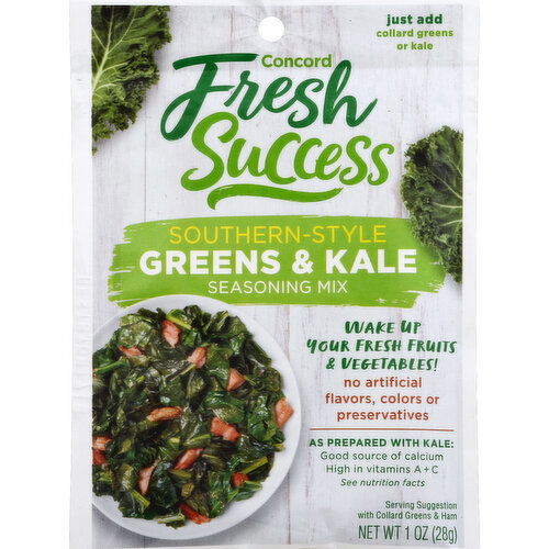 Concord Foods Seasoning Mix, Greens & Kale, Southern-Style