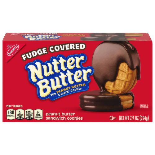 Nutter Butter Sandwich Cookies, Peanut Butter, Fudge Covered