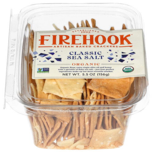 Firehook Organic Classic Sea Salt Artisan Baked Crackers