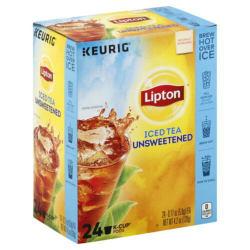 Lipton Iced Tea, Unsweetened, K-Cup Pods