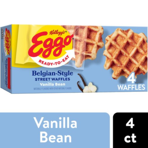 Eggo Frozen Belgian-Style Street Waffles, Vanilla Bean