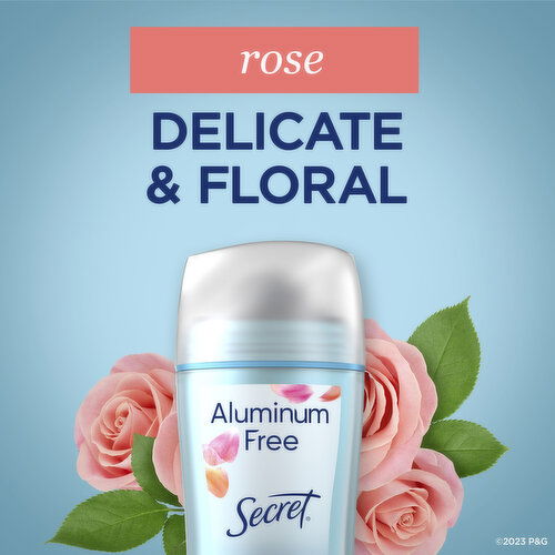 Secret Aluminum Free Secret Aluminum Free Deodorant for Women, Rose, 2.4 oz