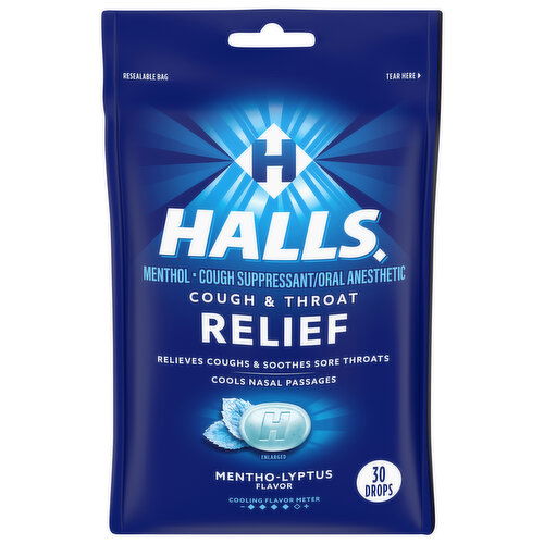 Halls Relief Cough & Throat Relief, Mentho-Lyptus Flavor