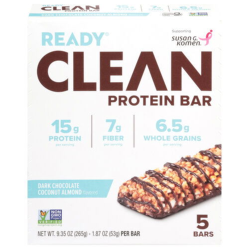 Ready Clean Protein Bar, Dark Chocolate Coconut Almond Flavored