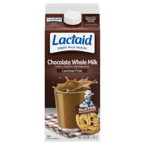 Lactaid Milk, Lactose Free, Chocolate, Whole