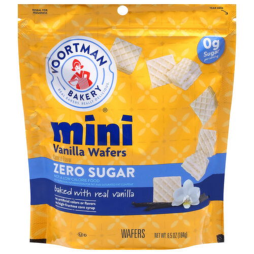 Voortman Bakery Wafers, Zero Sugar, Vanilla, Mini