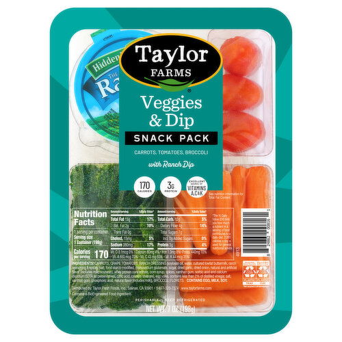 Taylor Farms Veggies & Dip Snack Pack