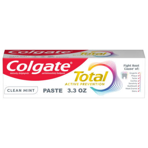 Colgate Total Active Prevention Clean Mint Toothpaste