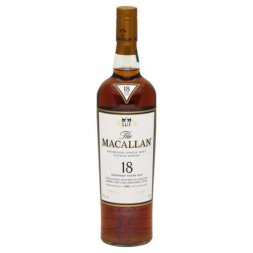 The Macallan Whisky, Scotch, Highland Single Malt, 18 Years Old