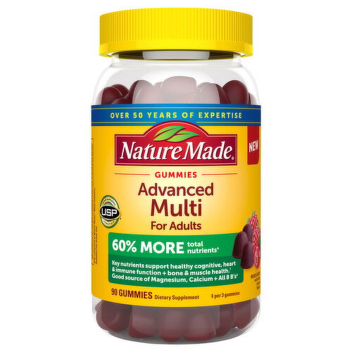 Nature Made Multi, for Adults, Advanced, Gummies, Mixed Berry