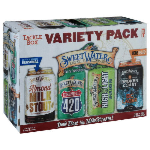 Sweet Water Brewing Company Beer, Tackle Box, Variety Pack
