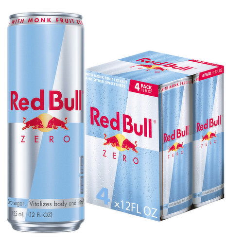 Red Bull Zero Energy Drink 12 fl. oz., 114mg Caffeine, Taurine & B Vitamins