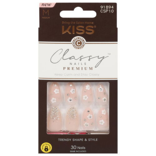 Kiss Nails, Classy, Premium, Medium