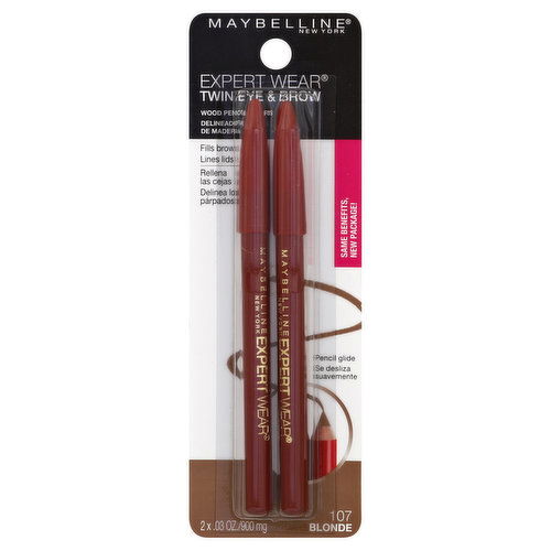 maybelline ExpertWear Eye & Brow Pencil, Twin, Blonde 107