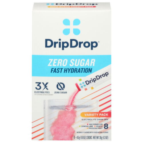 DripDrop Fast Hydration Zero Sugar Electrolyte Drink Mix Variety Pack