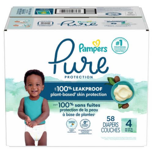 Pampers Pure Protection Pampers Pure Protection Diapers, Size 4, 58 Count