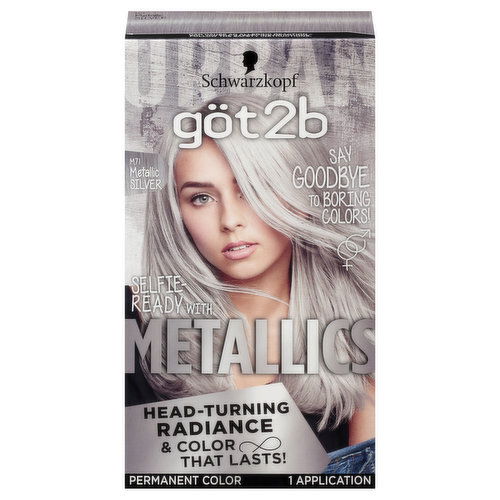 Got2b Metallics Permanent Hair Color, Metallic Silver, M71