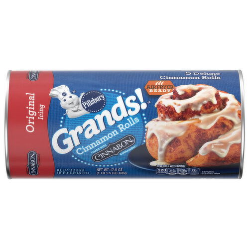 Pillsbury Grands! Cinnamon Rolls, Original Icing, Deluxe