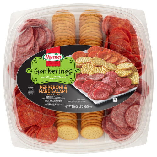 Hormel Gatherings Pepperoni & Hard Salami Party Tray