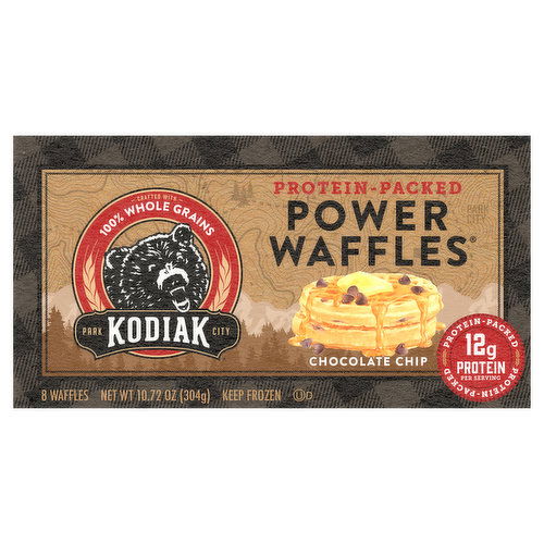 Kodiak Power Waffles, Chocolate Chip, Protein-Packed