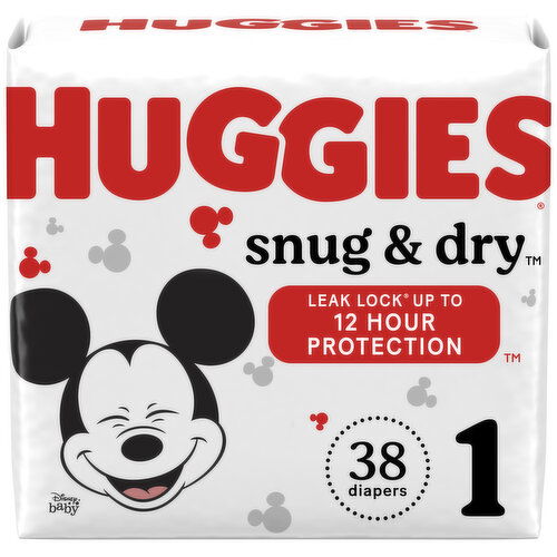 Huggies Snug & Dry Diapers, Disney Baby, 1 (8-14 lb)