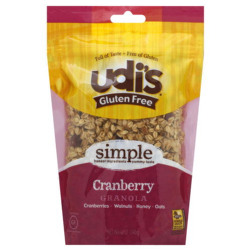 Udi's Granola, Gluten Free, Cranberry