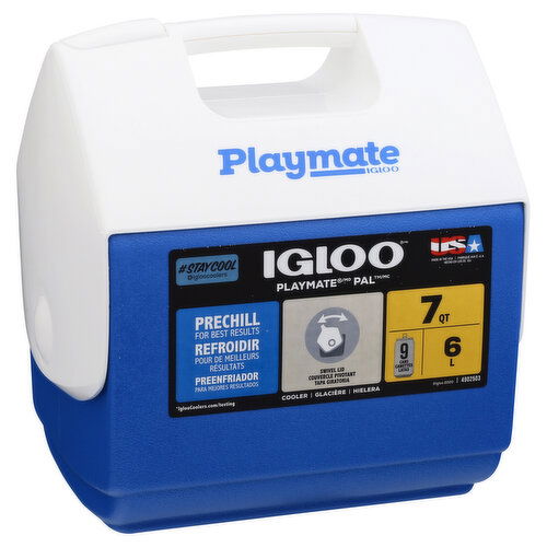 Igloo Playmate Pal Cooler, Blue/White, 7 Quarts