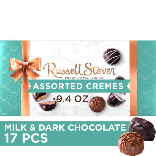 Russell Stover Bowline Assorted Crèmes Milk & Dark Chocolate Gift Box, 9.4 oz.