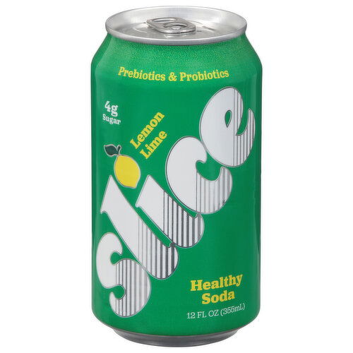 Slice Healthy Soda, Lemon Lime