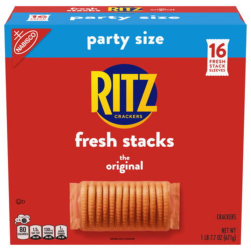 RITZ Fresh Stacks Original Crackers, Party Size (16 Stacks)