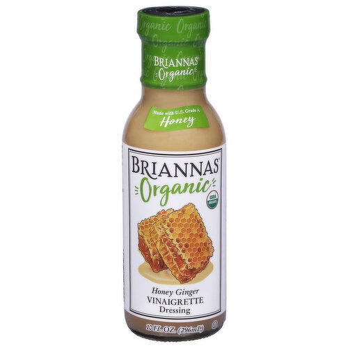 Briannas Organic Honey Ginger Vinaigrette Dressing