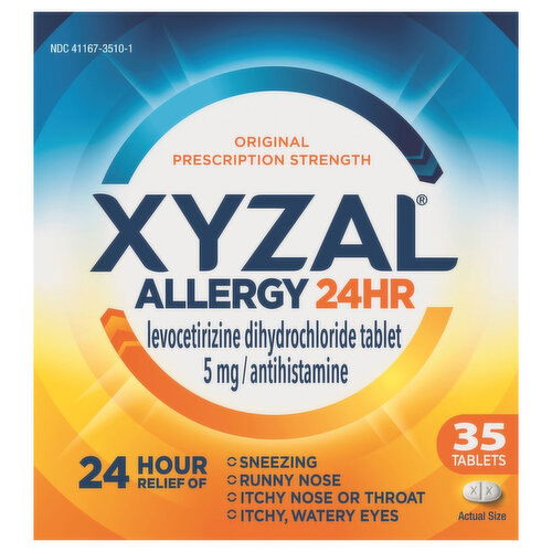 Xyzal Allergy, Original Prescription Strength, 5 mg, Tablets