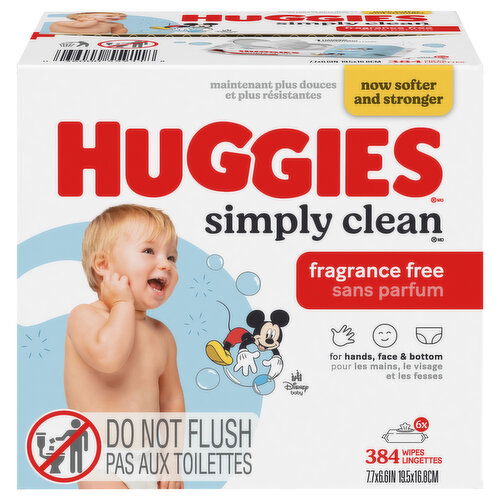 Huggies Simply Clean Wipes, Disney Baby, Fragrance Free