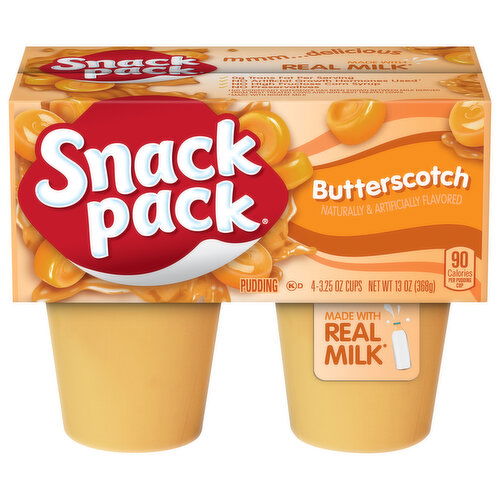 Snack Pack Butterscotch Flavored Pudding