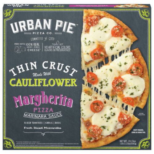 Urban Pie Pizza Co. Pizza, Thin Crust, Margherita
